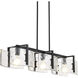 Aenon 3 Light 40.5 inch Matte Black Linear Pendant Ceiling Light